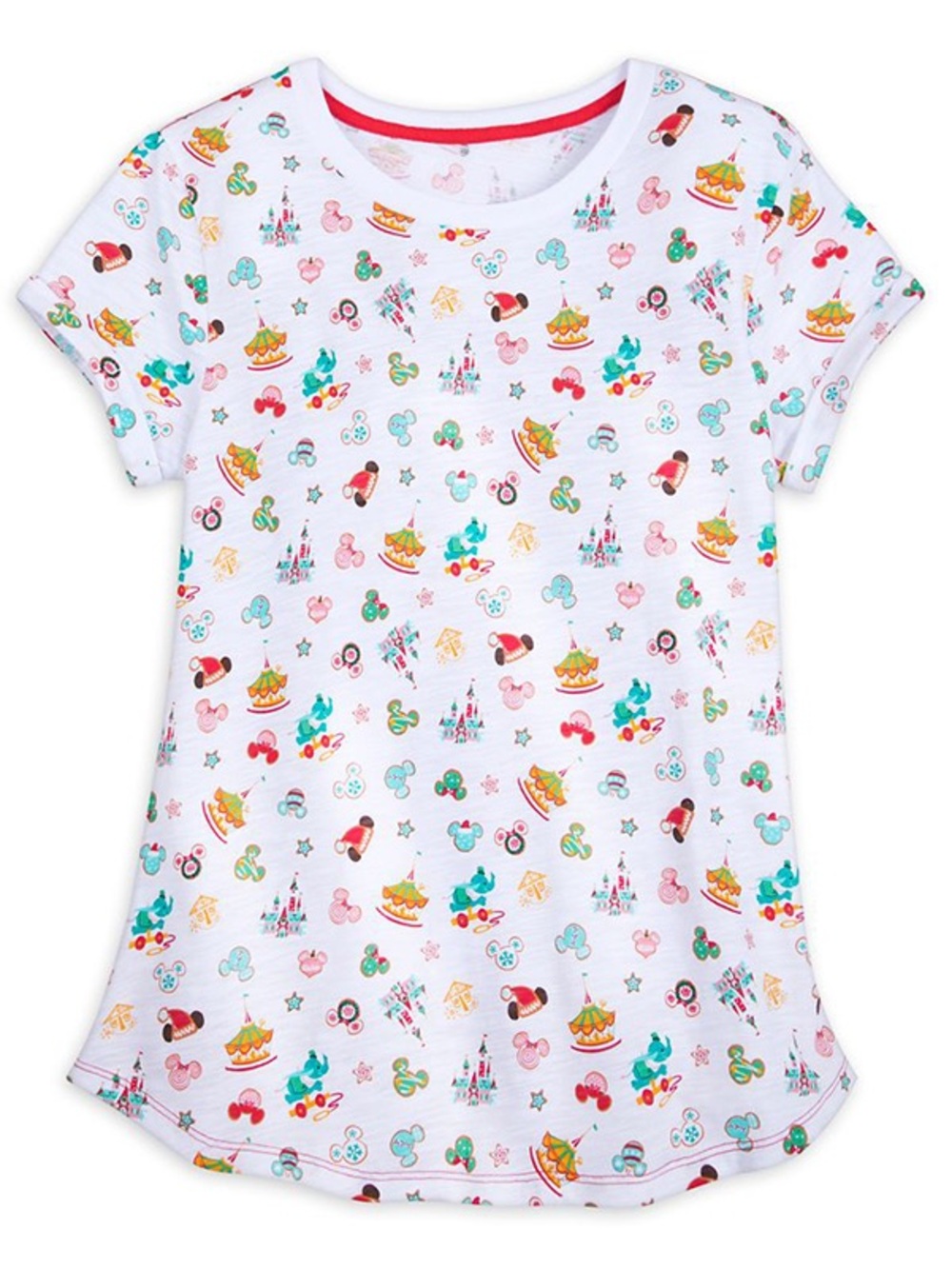 Disney Parks / Walt Disney World Christmas Holiday Fantasyland Print Shirt